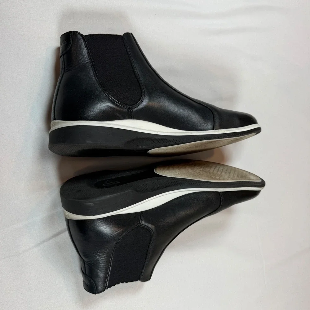 Amberjack The Chelsea Boot Black Onyx‎ Full Grain Leather Mens Sz 11 EUC
